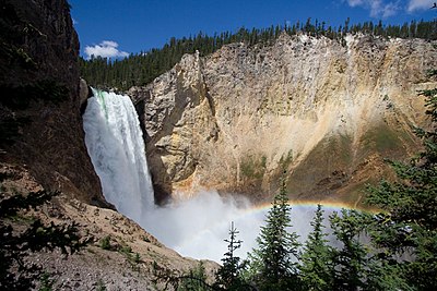 Waterval in Yellowstone