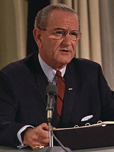 The incumbent in 1968, Lyndon B. Johnson. His second term expired at noon on January 20, 1969.