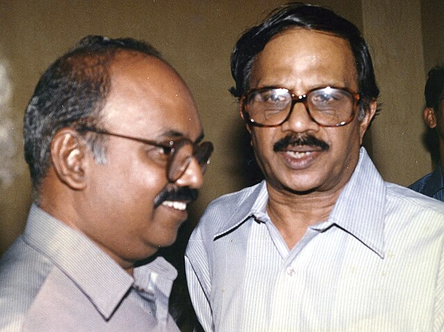 MT along with Ramachandra Babu, who served as cinematographer in many of his films.