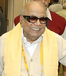 M. Karunanidhi Indian politician, former Chief Minister of Tamil Nadu