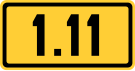 Ұлттық жол (М) 1.11 қалқаны}}