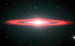 infrared image of Sombrero galaxy