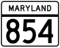 Maryland Route 854 marker