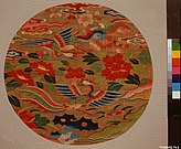 Circular textile with double phoenix, rank badge, Ming dynasty, 16-17th century MET TP480.jpg