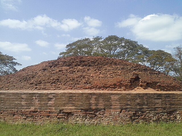 Ruins of the Buddhist Maha Stupa at Bhattiprolu, built during the 3rd century BCE–2nd century BCE