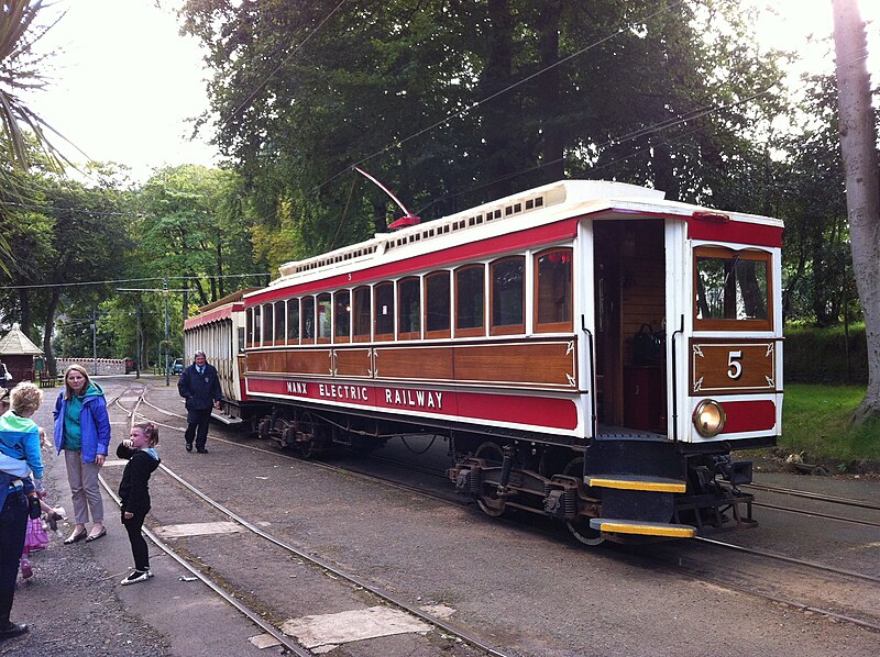 File:Manx Electric Railway tram 5 at Laxey.JPG