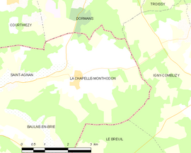 Mapa obce La Chapelle-Monthodon