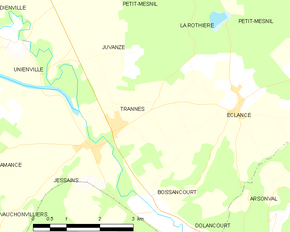 Poziția localității Trannes