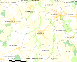Mapa obce Goudelin