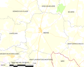 Poziția localității Bierné