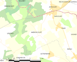 Mapa obce Amenoncourt