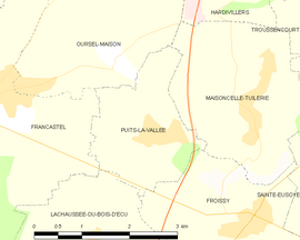 Mapa obce Puits-la-Vallée