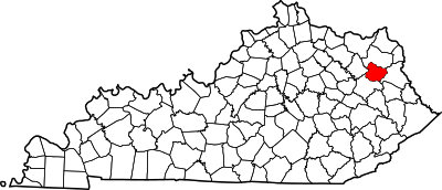 Map of Kentucky highlighting Elliott County.svg