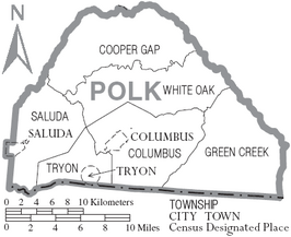 Kaart van Polk County