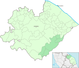 Communauté de montagne de Catria et Cesano - Carte