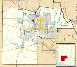 Location of Sun City West in Maricopa County, آریزونا ایالتی