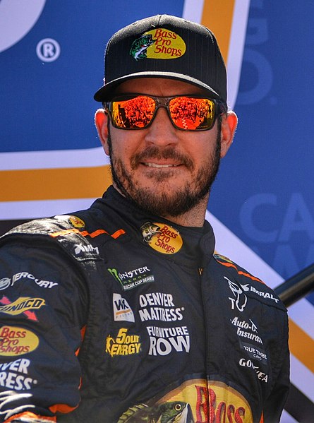 Martin Truex Jr., finished 5 points behind Kyle Busch in second place.