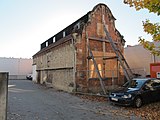 Deutsch: Gesenkschmiedegebäude der ehemaligen Eisenwarenfabrik A. Brekle. Backsteingebäude mit geschweiftem Giebel und Hausteingliederung, 1906 von Werkmeister Ernst Schmid.