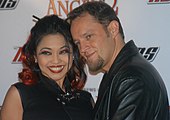 Knight with Tan in 2005 Mika Tan at West Coast Productions Party 2005 (1).jpg