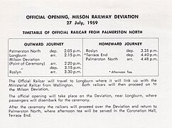 Official opening of Milson Deviation - 27 July 1959