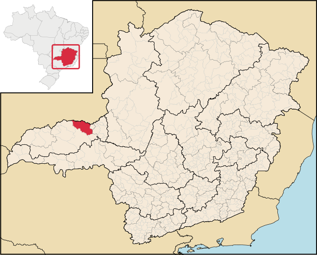 Localização de Araguari em Minas Gerais