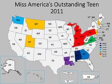 Miss America Outstanding Teen 2011 pada map.jpg