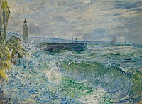 Jetty at Fecamp in bad weather Monet w646 jetty at fecamp in rough weather.jpg