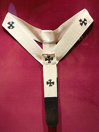 <span class="mw-page-title-main">Pallium</span> Ecclesiastical vestment worn by the clergy