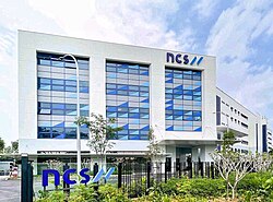 NCS Hub in Ang Mo Kio serves as the headquarters of NCS Group. NCS Hub in 2023.jpg