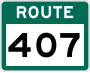 Route 407 marker