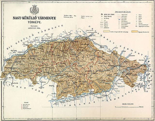 Poziția localității Comitatul Târnava-Mare (Nagy-Küküllő)