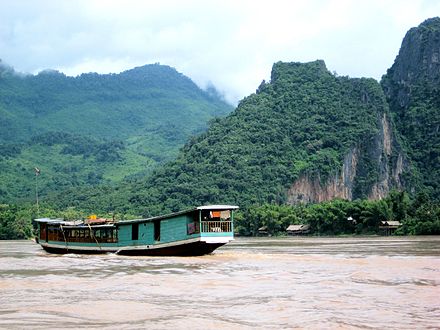 The Mekong river at Luang Prabang, Laos.