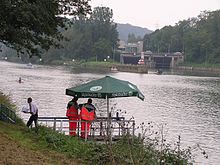 Schleuse bei Marbach am Neckar