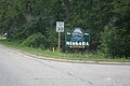 The welcome sign for w:Niagara, Wisconsin along w:U.S. Route 141. Template:Commonist
