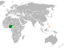 Location map for Nigeria and the Philippines.