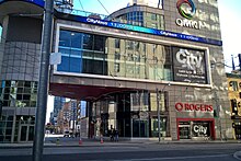 33 Dundas Street East is a studio complex used by Citytv and Omni Television. Omni-City-33Dundas.jpg