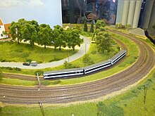 The third model of IC3's trains Opening day of the third model railway layout of Kobenhavns Hovedbanegard 06.JPG