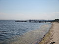 English: Osłonino-village in Puck county, Poland. Boat pier Polski: Osłonino-wieś w gminie Puck. Pomost dla łodzi