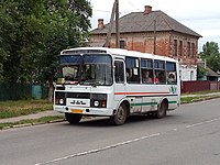 Автобус ПАЗ-32051-110 маршруту №1а на вулиці Київській