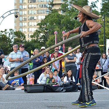 Pancho Libre at the 2019 Waterloo Busker Carnival