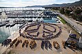 Peacefleet mirno more (peace sign built with people).jpg
