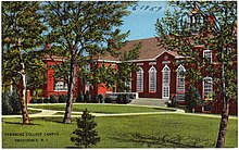 Pembroke College in Brown University, located in Providence, Rhode Island Pembroke College Campus, Providence, R.I (61959).jpg
