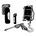 Drawing of pepper spray devices