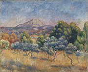 Pierre Auguste Renoir, yak.  1888-89  Saint Victoire Dağı, tuval üzerine yağlı boya, Yale Üniversitesi Sanat Galerisi