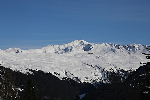 mountain Pischahorn from Schatzalp (Davos)