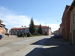 Velké náměstí v Palacios de la Valduerna