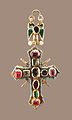 A cross pendant with double-headed eagle, made in Poland in the late 17th century