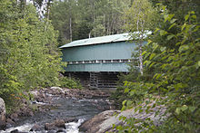 Pont du lac Ha! Ha! (Bridge of lake Ha! Ha!), separating the Lake Ha! Ha! and the « Petit lac Ha! Ha! ».[2]