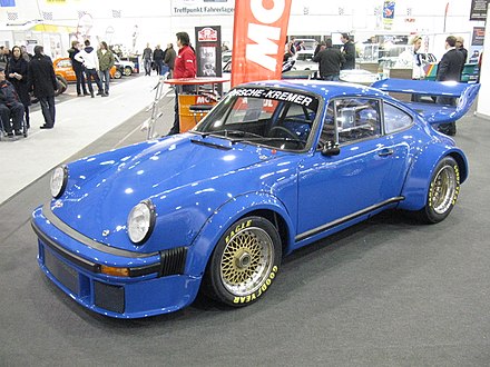 The Porsche 934, one of the first racing versions of the 930 Turbo