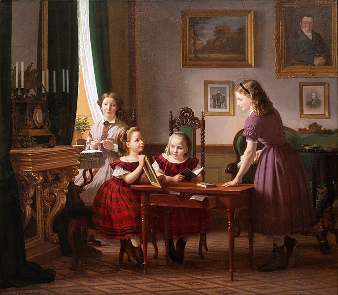 File:Portræt af Jenny Raphael Adler med sine døtre Ellen, Hanna og Emma.jpg